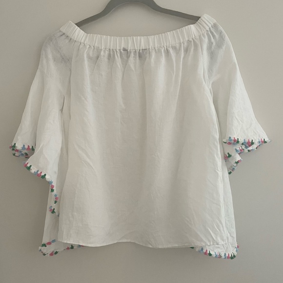 Zara Linen Bell Sleeve Blouse size XS - Picture 10 of 11